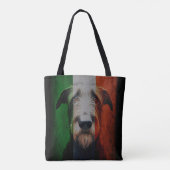 Alberne irische Wolfhound und irische Flagge Tasche (Rückseite)