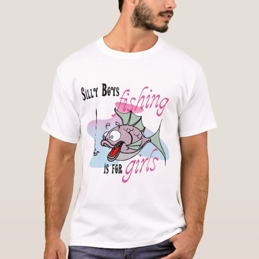 Alberne Jungen Fischen ist für Mädchen, die TShirt (Vorderseite)
