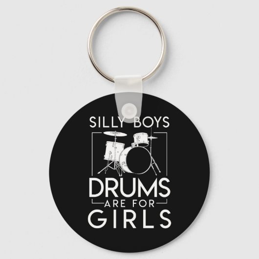 Alberne Jungs Trommeln sind Girls Drummer Girls Schlüsselanhänger (Vorderseite)