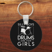Alberne Jungs Trommeln sind Girls Drummer Girls Schlüsselanhänger (Vorderseite)