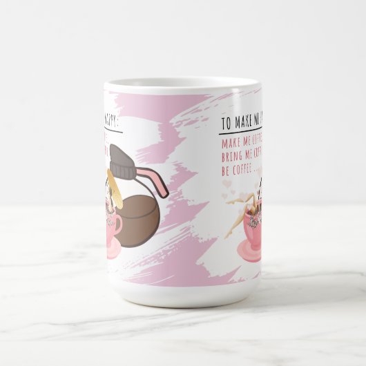 Alberne Kaffee-Tasse | Mädchen in einer Tasse Kaff (Mittel)