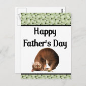 Alberne Katze - Glücklicher Vater Tag Postkarte (Vorne/Hinten)