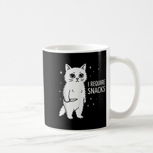 Alberne Katze Ich brauche Snacks Kaffeetasse (Rechts)