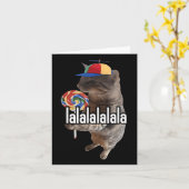 Alberne Katze mit Lollipop Meme Karte (Gelbe Blume)