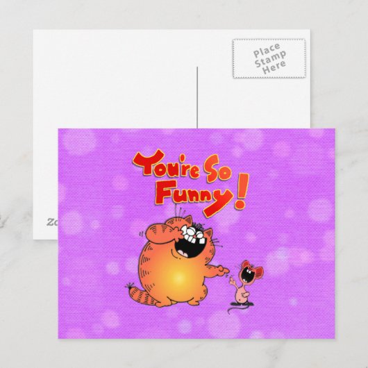 alberne Katze Postkarte (Vorne/Hinten)