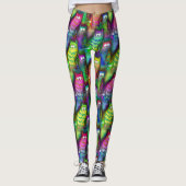 Alberne Katzen farbenfrohe Frauen hoher Qualität Leggings (Vorderseite)