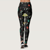 Alberne Katzen & Garne Aquarellfarben Illustration Leggings (Rückseite)