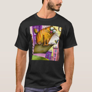 Alberne Katzenbilder in lebhaften Farben T-Shirt