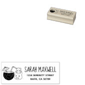 Alberne Kreaturen Kokosnuss-Drink-Rücksendeadresse Gummistempel (Stempel)