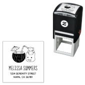 Alberne Kreaturen mit Coconut Drink-Adresse Permastempel (Beispiel)