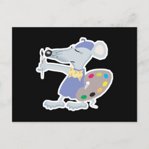 alberne Künstlermaus Postkarte