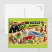 Alberne mexikanische Wörter Postkarte (Vorne/Hinten)
