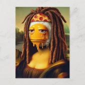 Alberne Mona Lisa Dreadlocks Pizza und Ei Postkarte (Vorderseite)