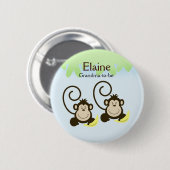 ALBERNE MONKEYS NAME TAG Personalisierte Taste Button (Vorne & Hinten)