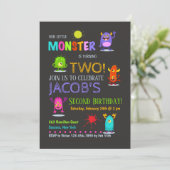 Alberne Monster Einladung (Stehend Vorderseite)