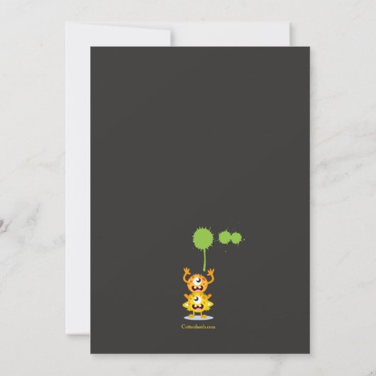 Alberne Monster Einladung (Rückseite)