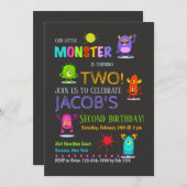 Alberne Monster Einladung (Vorne/Hinten)