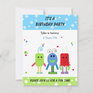 Alberne Monster Einladung zum Geburtstag