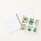 Alberne Monsterparade - farbenfrohe Kreaturschaos Notizblock (Innenseite)