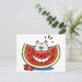Alberne niedliche Wassermelone Postkarte (Stehend Vorderseite)
