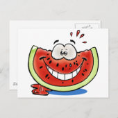 Alberne niedliche Wassermelone Postkarte (Vorne/Hinten)
