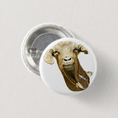alberne Niedliche Ziegenzucht Tierart Button (Vorne & Hinten)