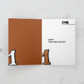 Alberne Nummer 1 Schokolade-Jubiläumskarte Karte (Innenseite)