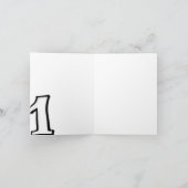 Alberne Nummer 1, weiße Note Karte (Innenseite)
