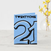 Alberne Nummer 21 blaue Karte (Gelbe Blume)