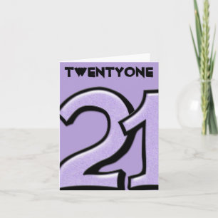 Alberne Nummer 21 Lavendel-Karte Karte
