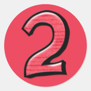 Alberne Nummer 2 Runder Aufkleber