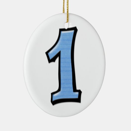 Alberne Nummer 3 Blauer Ornament (Rechts)