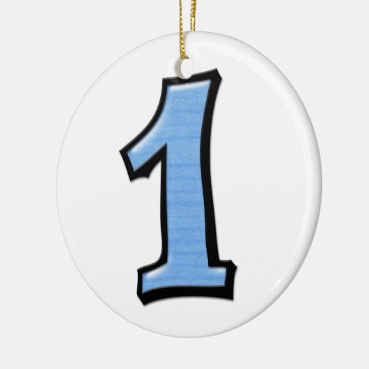 Alberne Nummer 3 Blauer Ornament (Links)