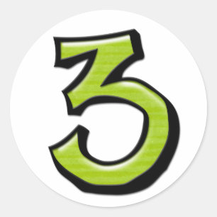 Alberne Nummer 3, grüner Aufkleber