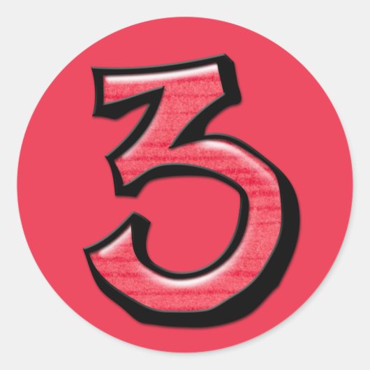 Alberne Nummer 3, roter Aufkleber (Vorderseite)