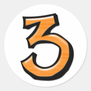 Alberne Nummer 3 Runder Aufkleber