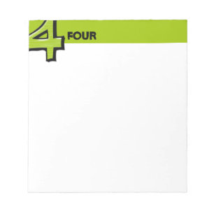 Alberne Nummer 4 grün Notepad Notizblock