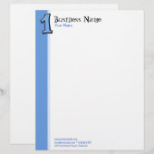 Alberne Nummern1 blaue Buchstaben Briefkopf (Vorne/Hinten)