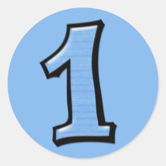 Alberne Nummern 1 blaue Aufkleber (Vorderseite)