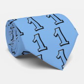 Alberne Nummern 1 blaue Krawatte (Gerollt)