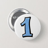 Alberne Nummern 1 blaue Schaltfläche Button (Vorne & Hinten)