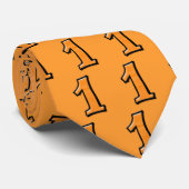 Alberne Nummern 1 orange Krawatte (Gerollt)