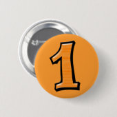 Alberne Nummern 1 orangefarbene Schaltfläche Button (Vorne & Hinten)