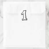 Alberne Nummern 1 weißer Aufkleber (Tasche)