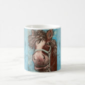 Alberne Pferde-u. Scheunen-Holz-Tasse Kaffeetasse (Mittel)