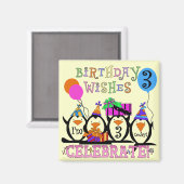 Alberne Pinguine 3rd Birthday Tshirts and Gifts Magnet (Vorderseite/Rückseite)