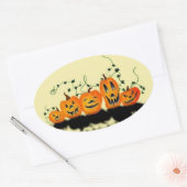 Alberne Pumpkins Halloween-Sticker Ovaler Aufkleber (Umschlag)