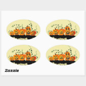 Alberne Pumpkins Halloween-Sticker Ovaler Aufkleber (Blatt)