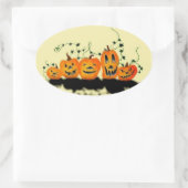 Alberne Pumpkins Halloween-Sticker Ovaler Aufkleber (Tasche)