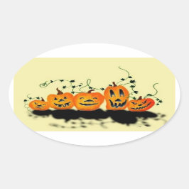 Alberne Pumpkins Halloween-Sticker Ovaler Aufkleber